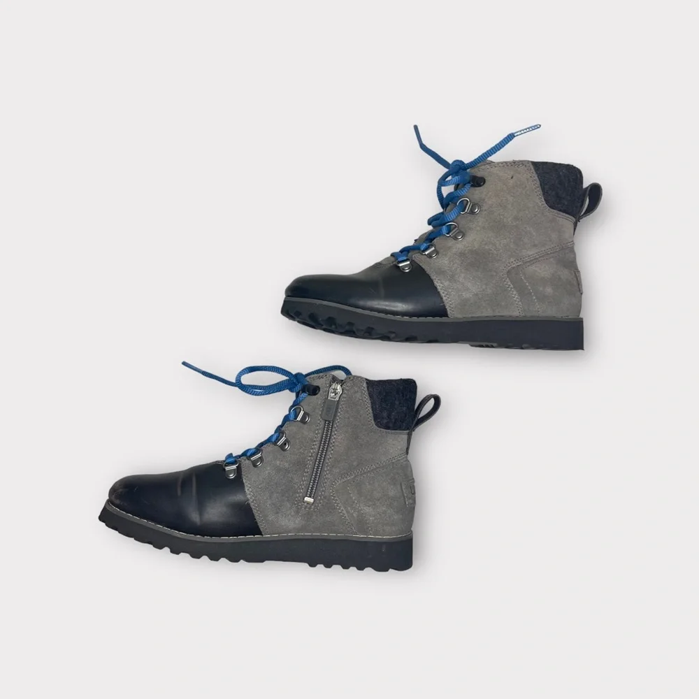 Ugg K Hilmar Lace Up Black & Gray Boots